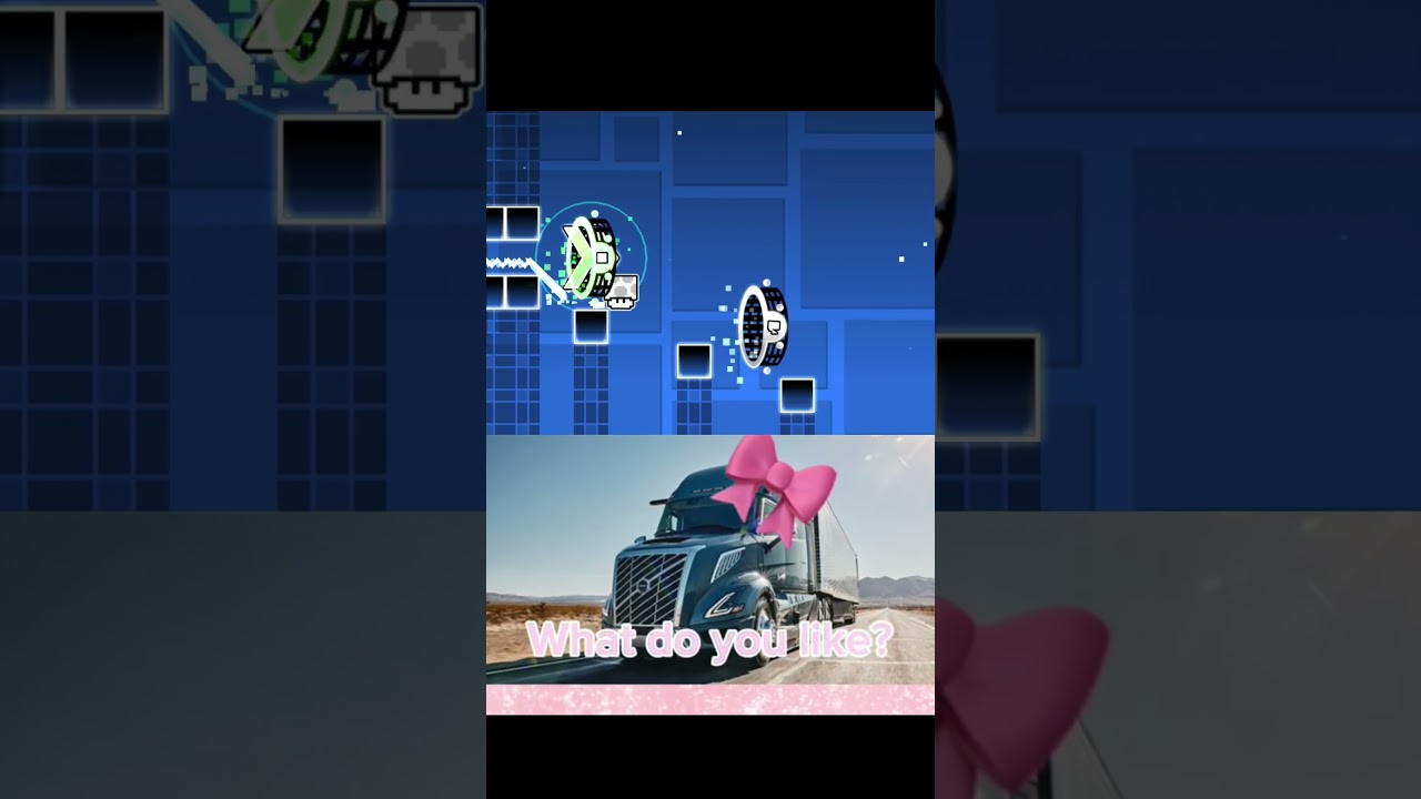 Geometry Dash meets Truck-chan & Train-chan | Cute vehicle split-screen ...