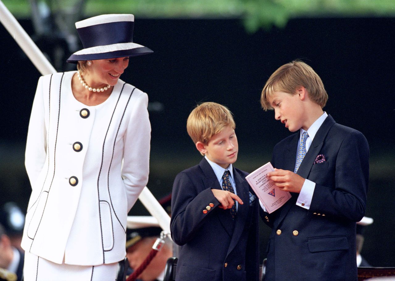 Princess Diana, Prince Harry, and Prince William.