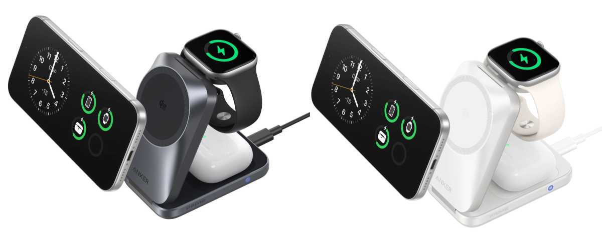 The charger is available in either regulation Anker gray or white.