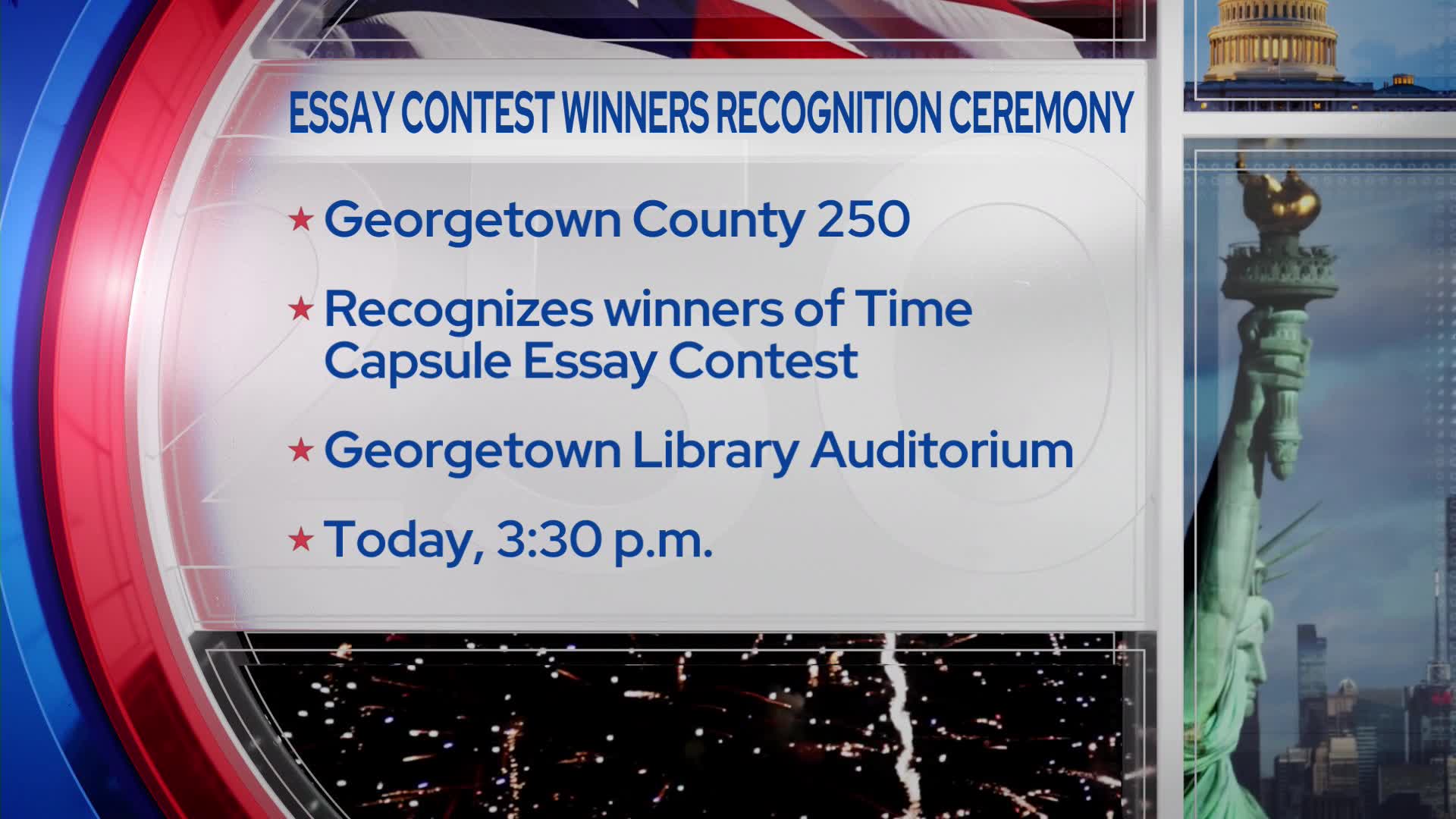 Georgetown to highlight winners of time capsule essay contest