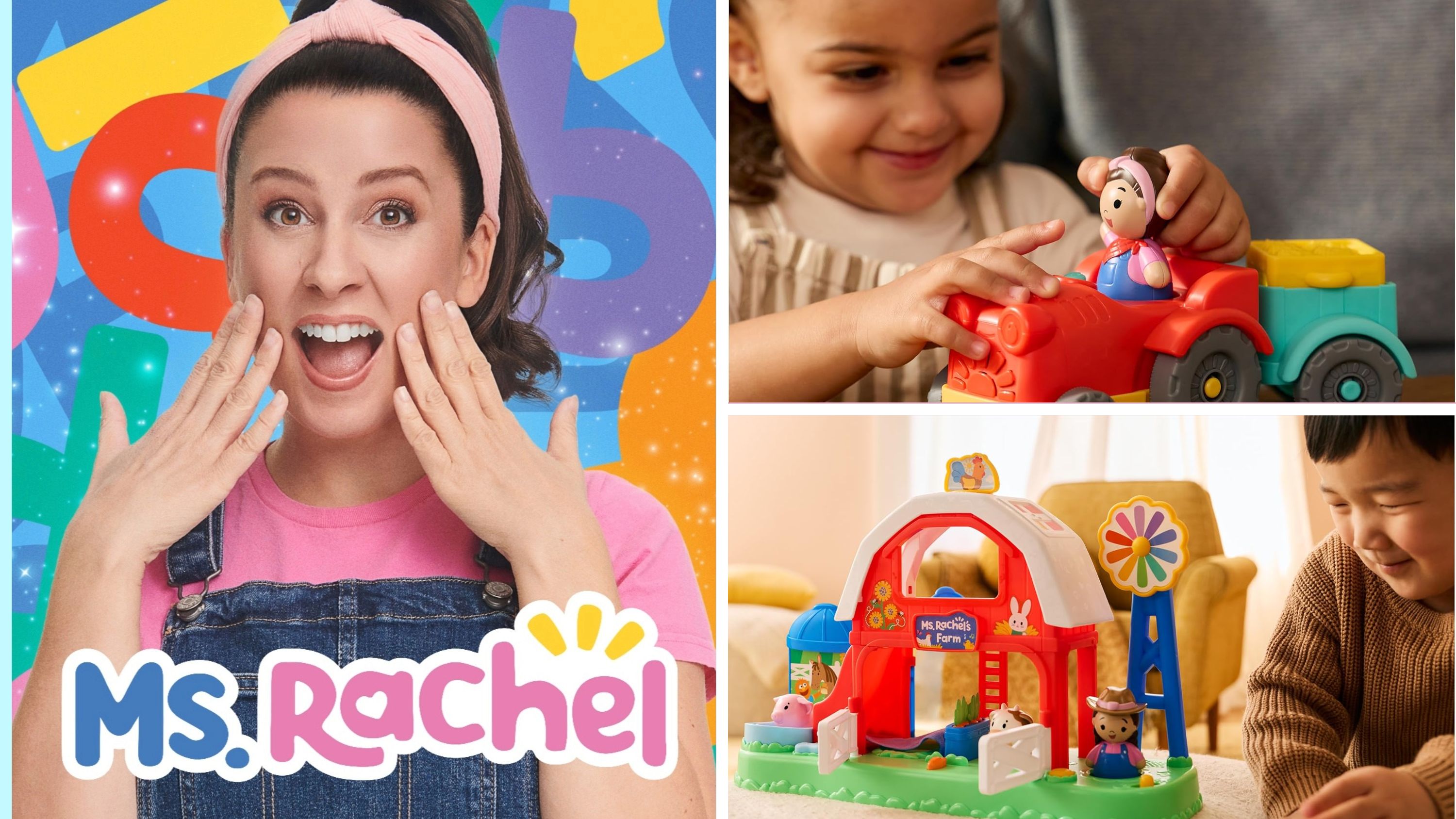 Ms. Rachel is bringing four new educational toys to parents and toddlers including a My First Learning Farm and more, featuring her unique songs and voice.