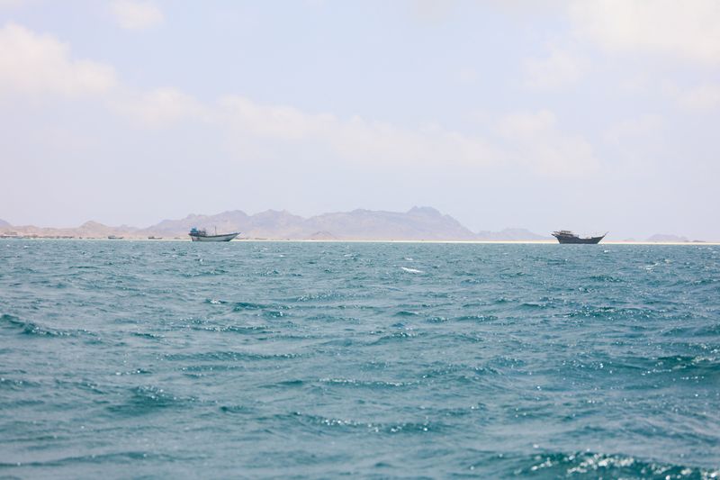 Views of Bab el-Mandeb strait as Yemen's Iran-aligned Houthis join Iran conflict