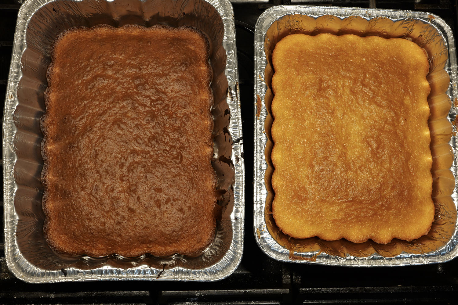 A comparison of cake doneness. (Joseph Lamour / TODAY)