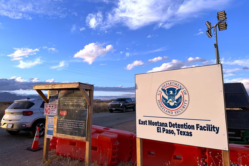 Camp East Montana is an immigrant detention center in the desert on the outskirts of El Paso, Texas, at a U.S. Army base Fort Bliss