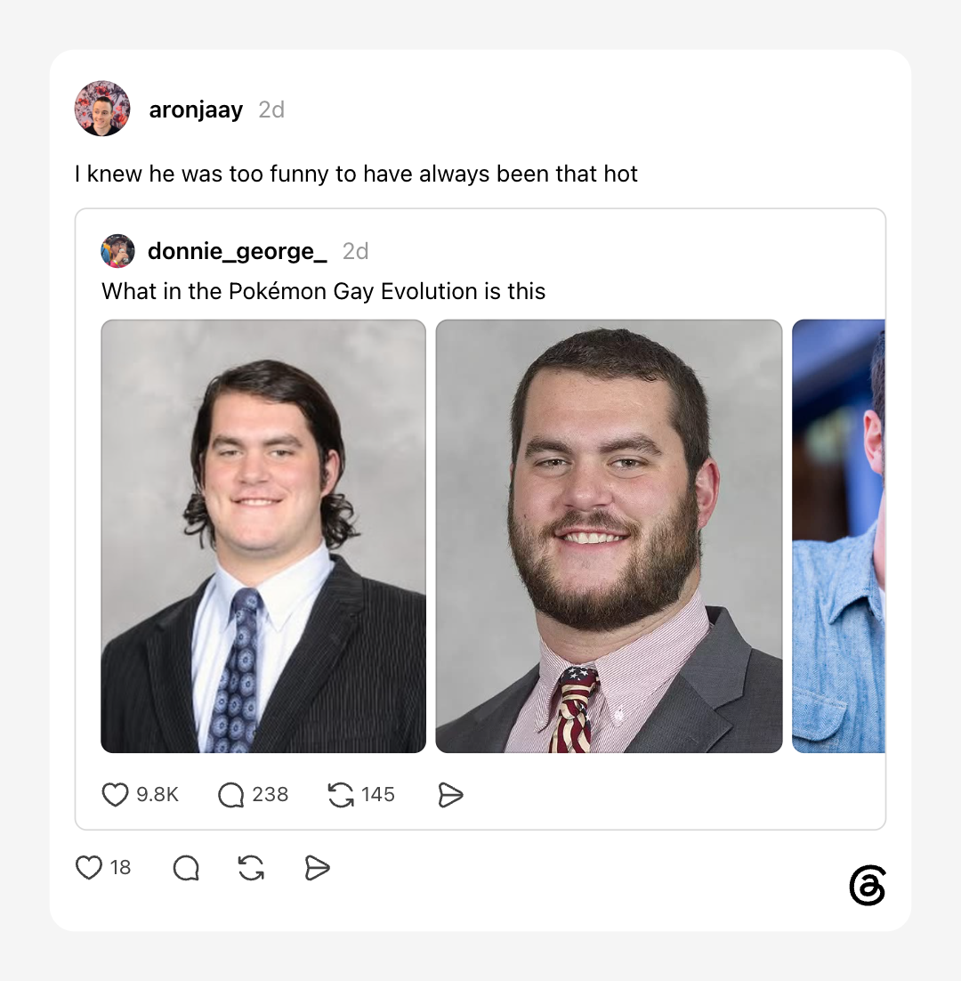 People can’t get over Evan Mulrooney’s gold speedo glow up after old college photos resurface