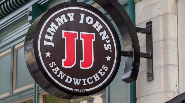 Jimmy John's sandwich sign