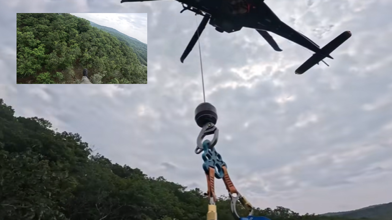 Mountain biker rescued by aerial hoist after suffering seizure in Rocky ...