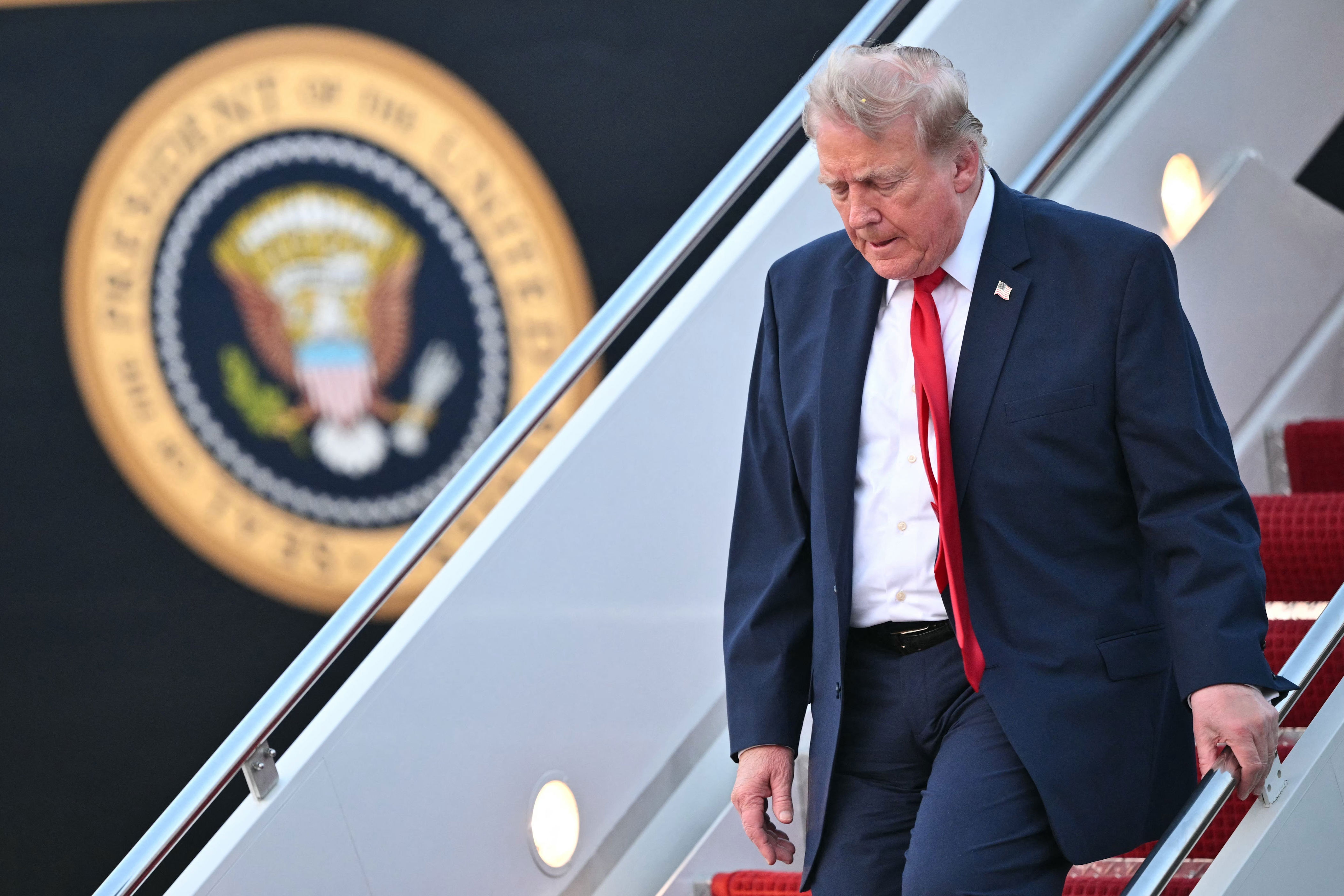 Subpoenas were issued to multiple journalists at The New York Times last week after the newspaper reported on security concerns about Donald Trump’s new jet in what the newspaper characterized as an ‘extraordinarily aggressive and unorthodox attempt to unearth confidential sources’ (AFP/Getty)