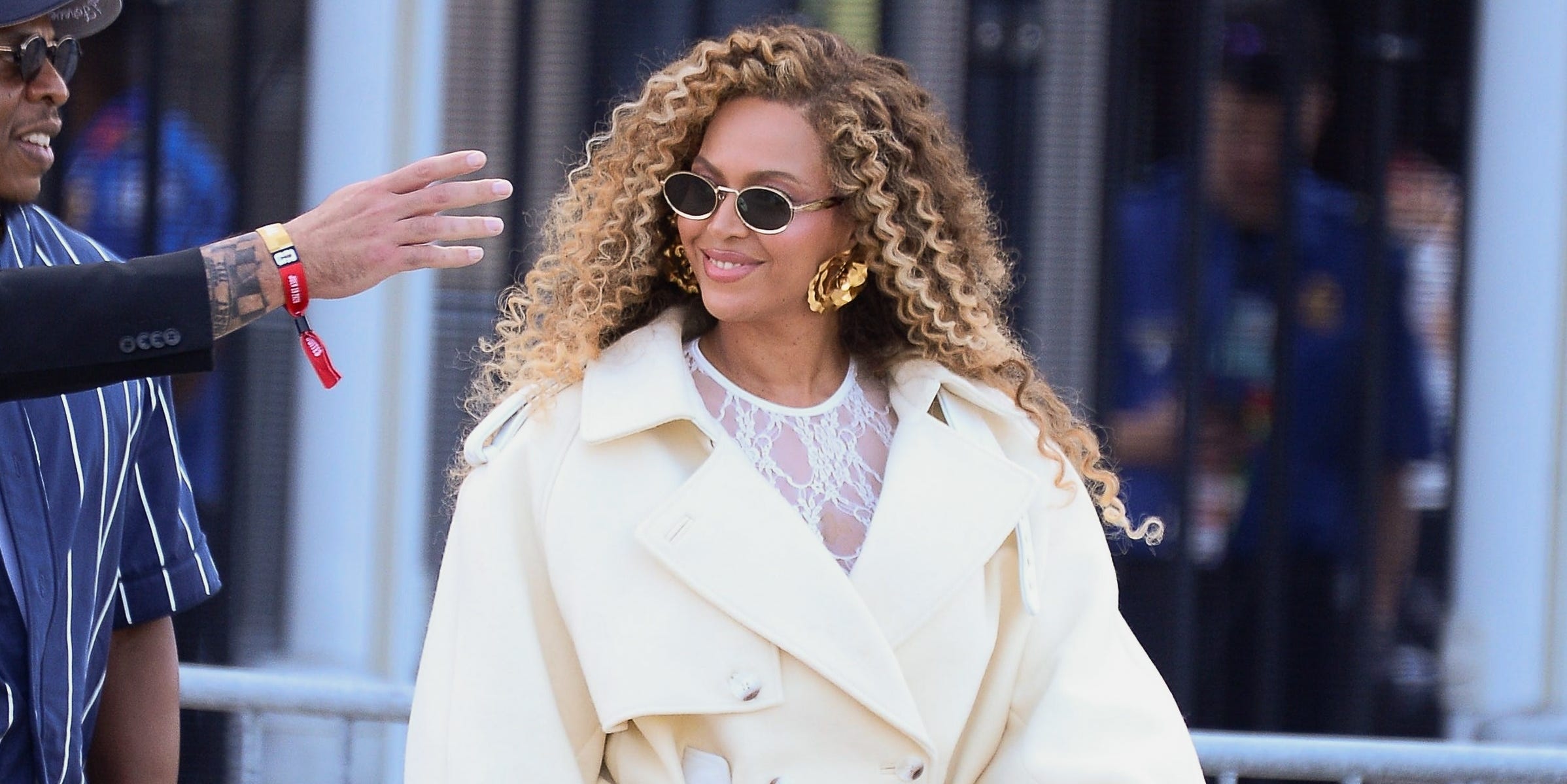 Beyoncé’s sheer lace catsuit is a new kind of game-day fit