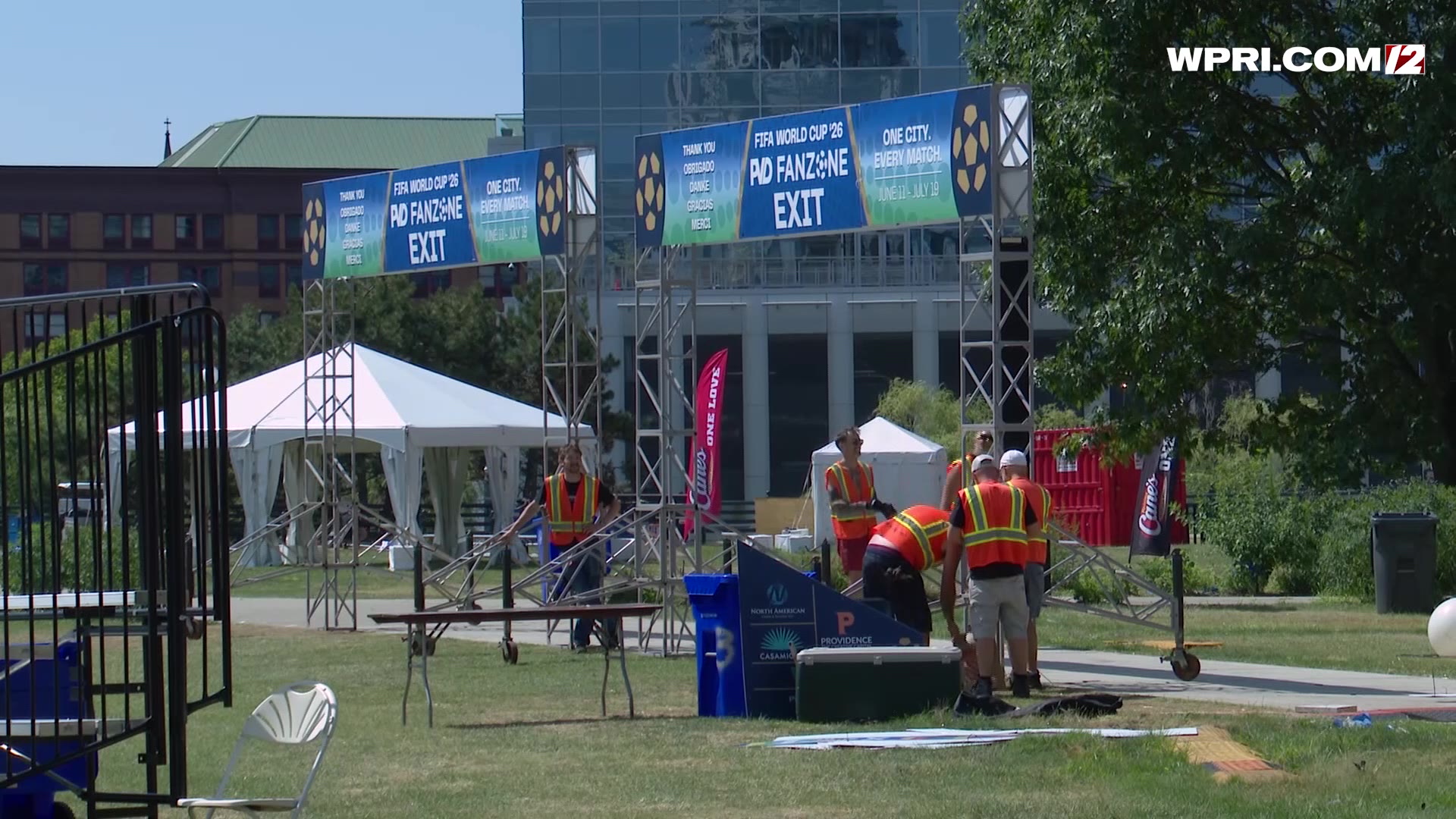 Video now: Officials begin removal of PVD FanZone following ...