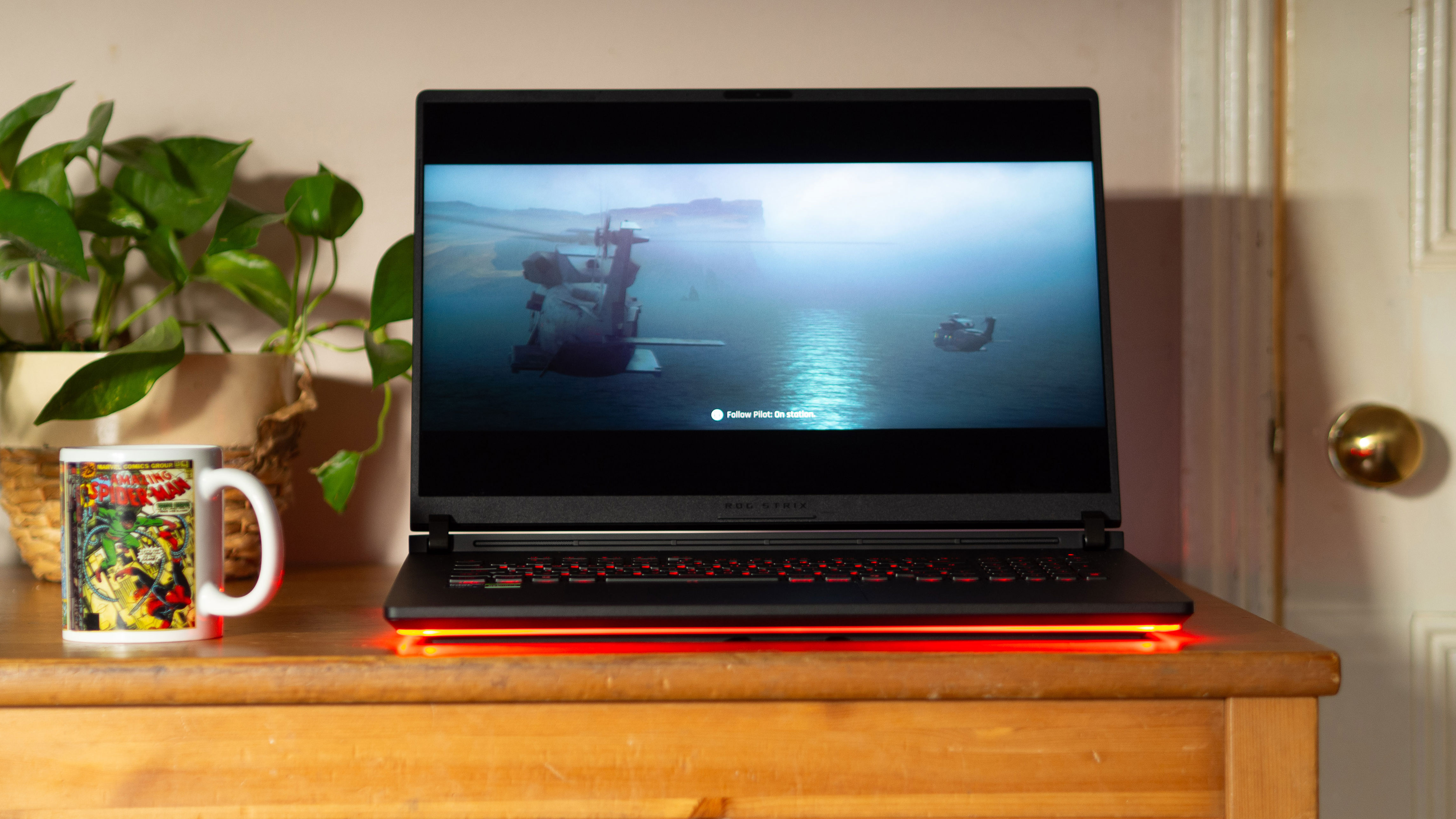 Asus ROG Strix Scar 18 G835 gaming laptop on desk