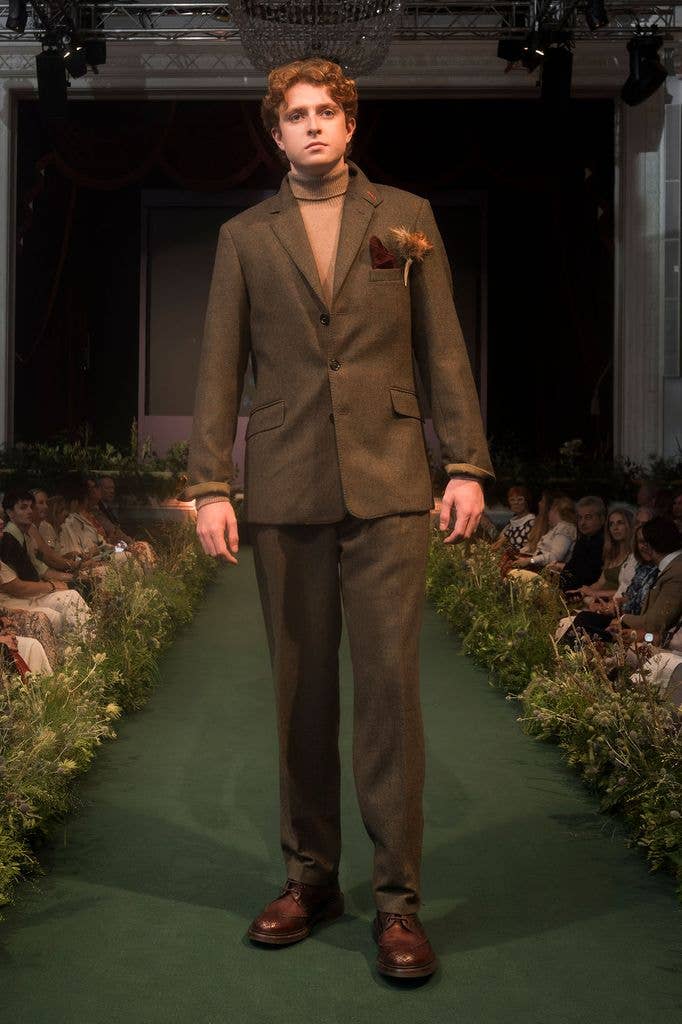 Rigby Adams the son of Nadja Swarovski modelled in the show