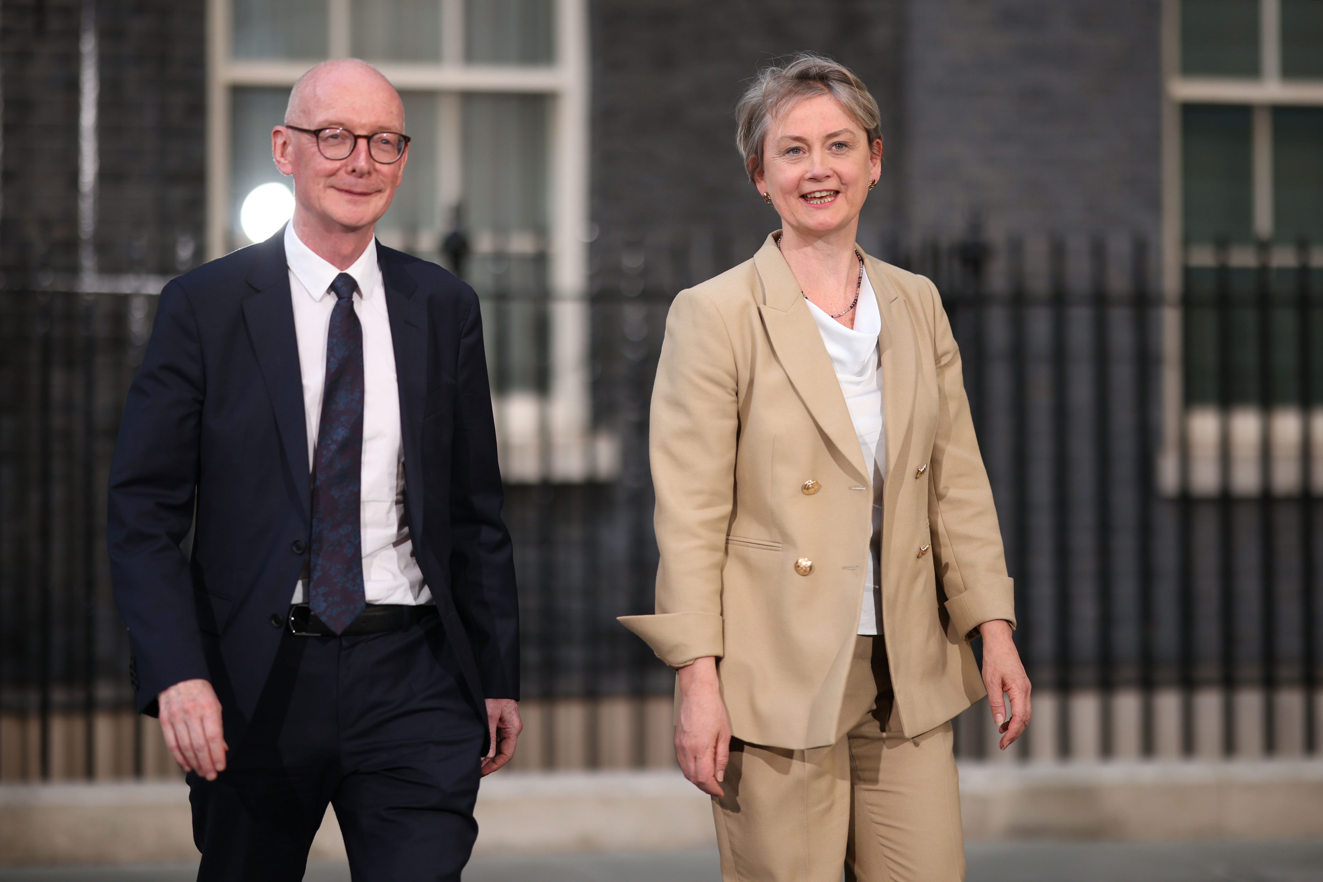 Pat McFadden and Yvette Cooper leave 10 Downing Street on July 20 (Getty)