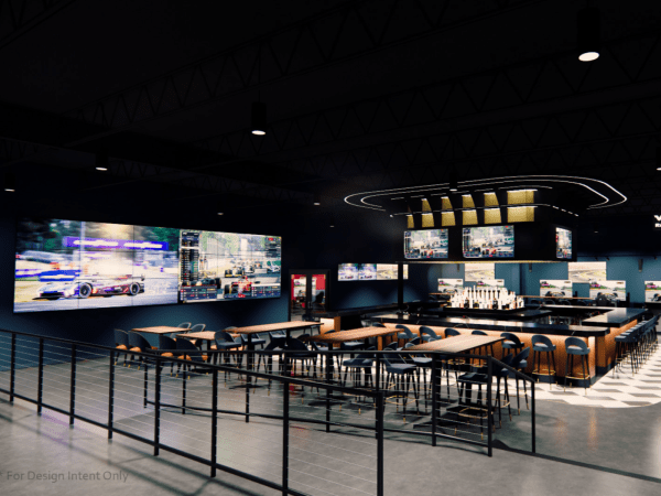 Velocity Sim Racing Lounge is opening on North Central Expressway at Walnut Hill in Dallas. | Rendering courtesy of Velocity