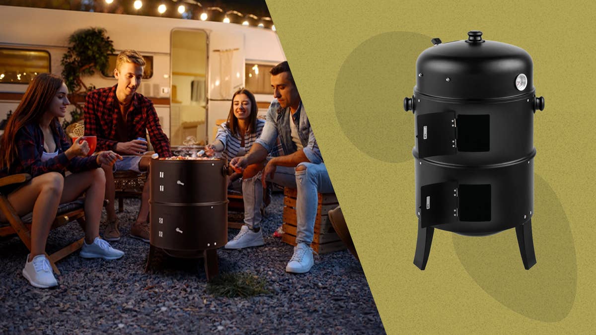 Walmart has a vertical charcoal grill and smoker on sale for just $60 right now
