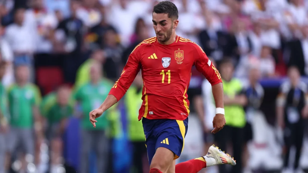 Ferran Torres of Spain in action during the UEFA Euro.