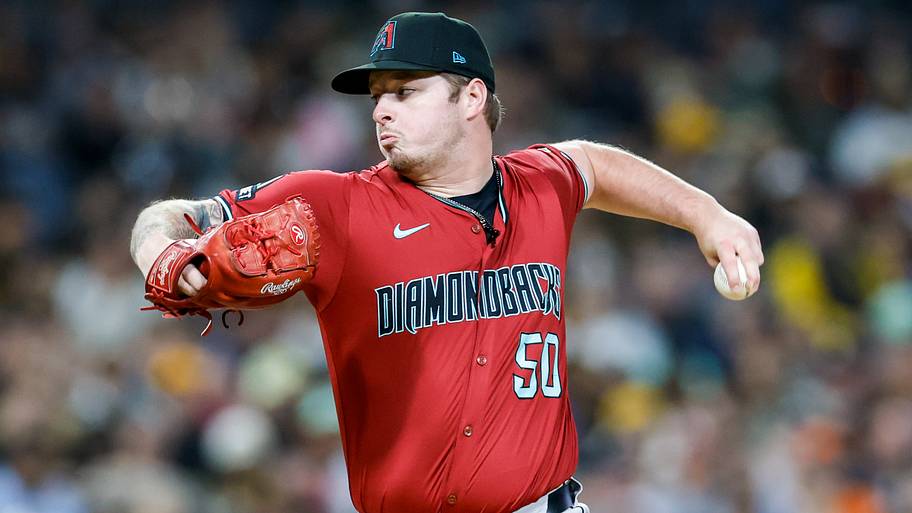 Sep 26, 2025; San Diego, California, USA; Arizona Diamondbacks relief pitcher Philip Abner (50) throws a pitch