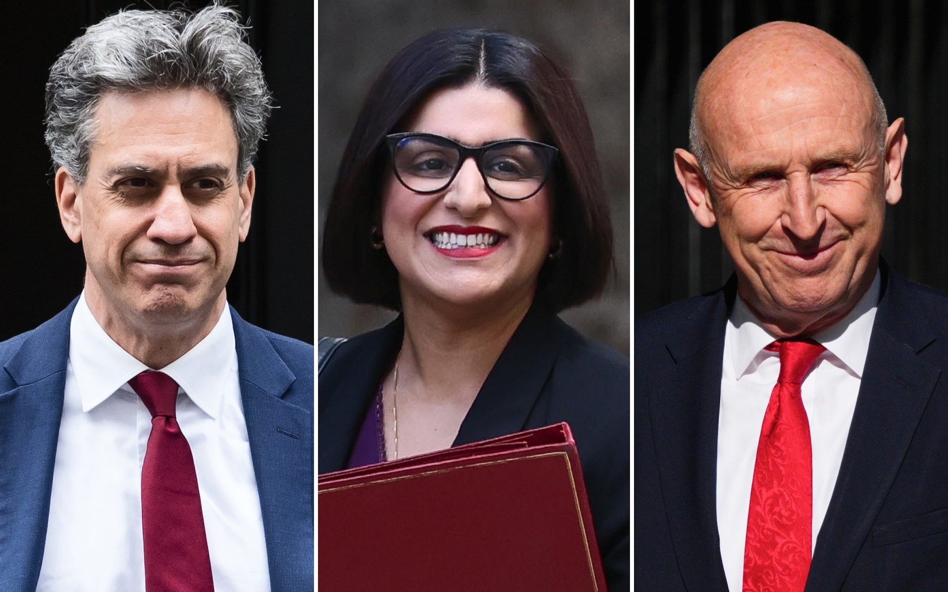 Ed Miliband, Shabana Mahmood and John Healey
