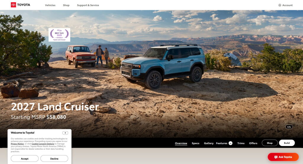 The Decline Button On Toyota.com Was Allegedly There For Show