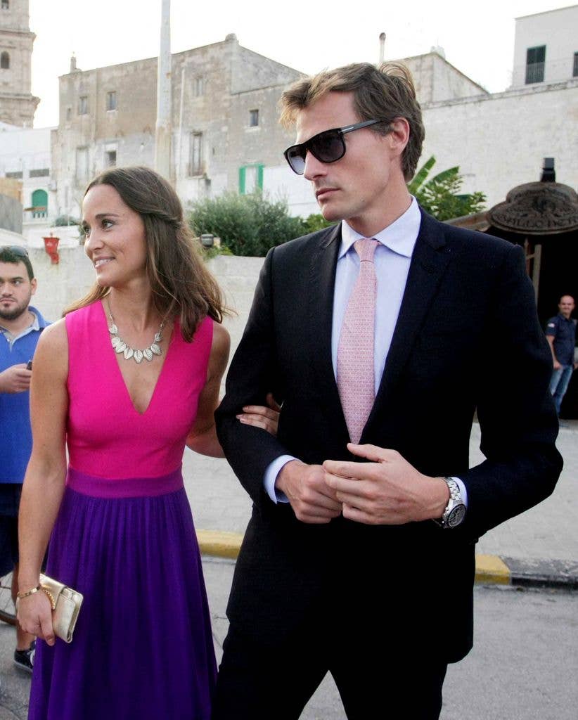 Pippa's colour block dress made a statement