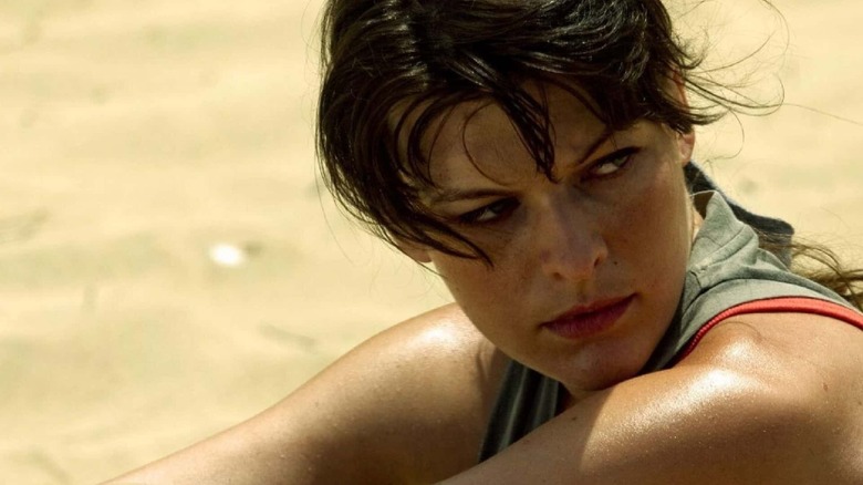 Cydney looking intense in A Perfect Getaway
