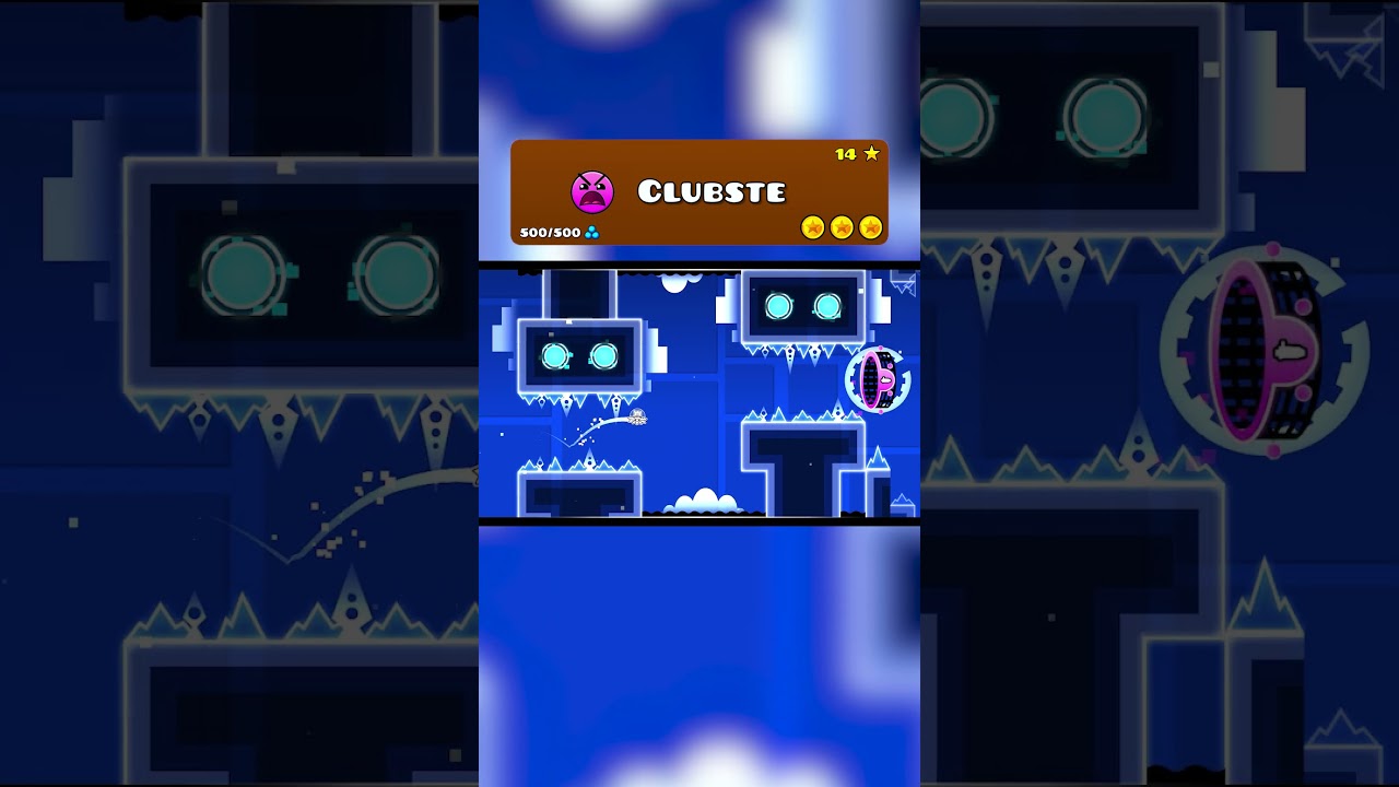 Geometry Dash CLUBSTE: Neon Challenge! 500/500 Stars Gameplay