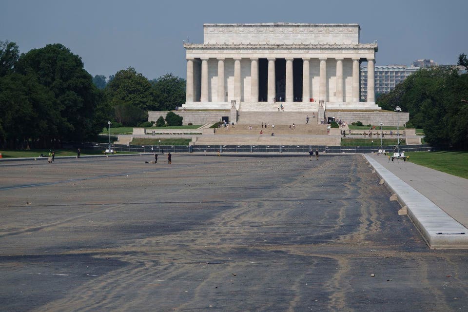 Judge Warns Trump About Ongoing Reflecting Pool Work During Ex-Olympian Trial