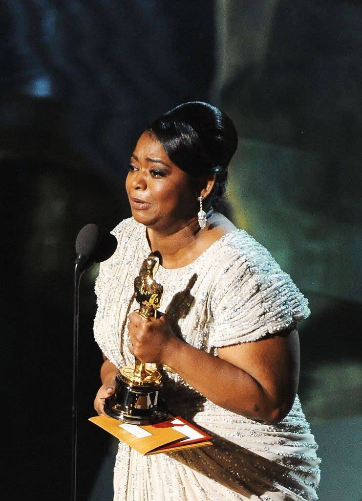 Octavia Spencer accepts the Best Supporting Actress Award for