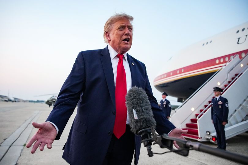Speaking to reporters before departing for the FIFA championship game, the president made a rather unfortunate admission about the formerly Qatari-owned Air Force One plane