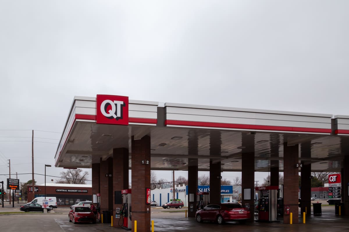 Wichita, Kansas, USA - March 22, 2022: QT (QuikTrip) Gas station on Central Ave in Wichita, Kansas, USA. (getty Images)