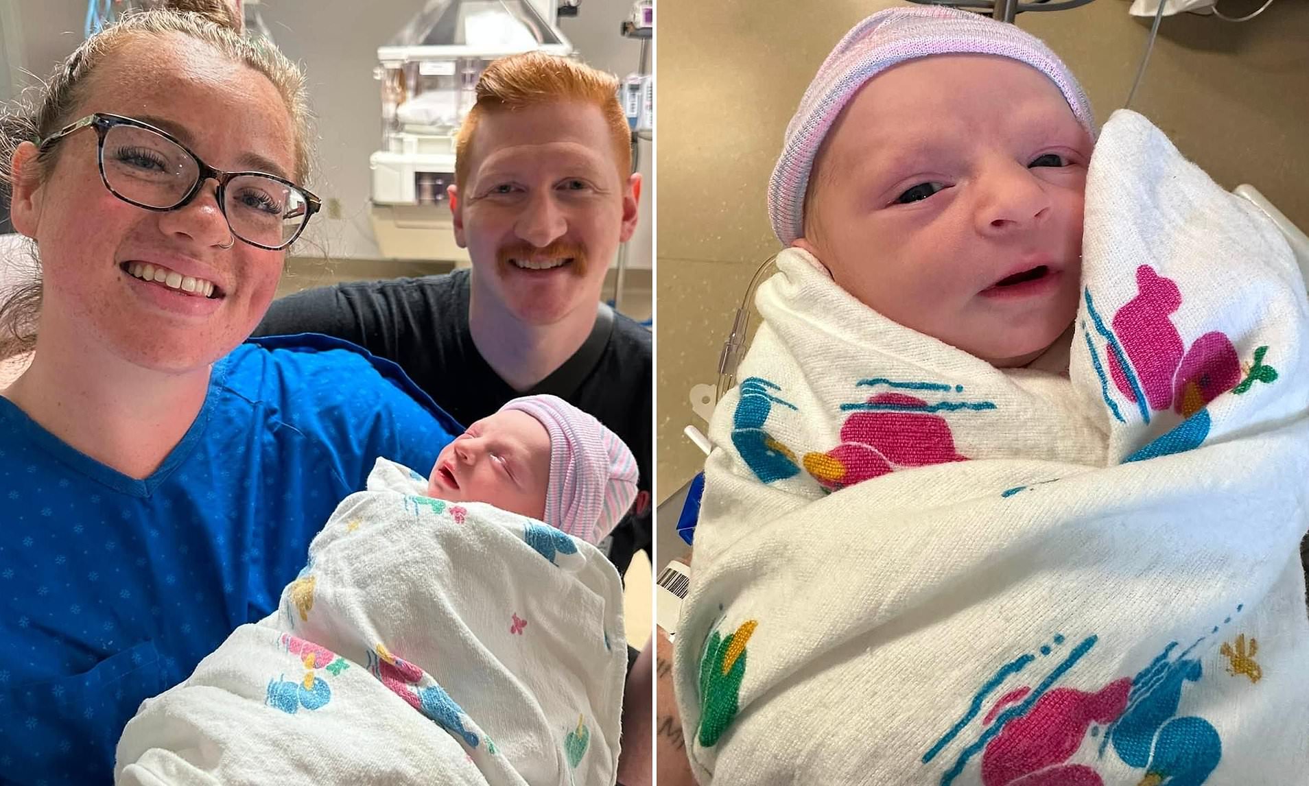 Couple return from cruise with unexpected baby boy after shock birth