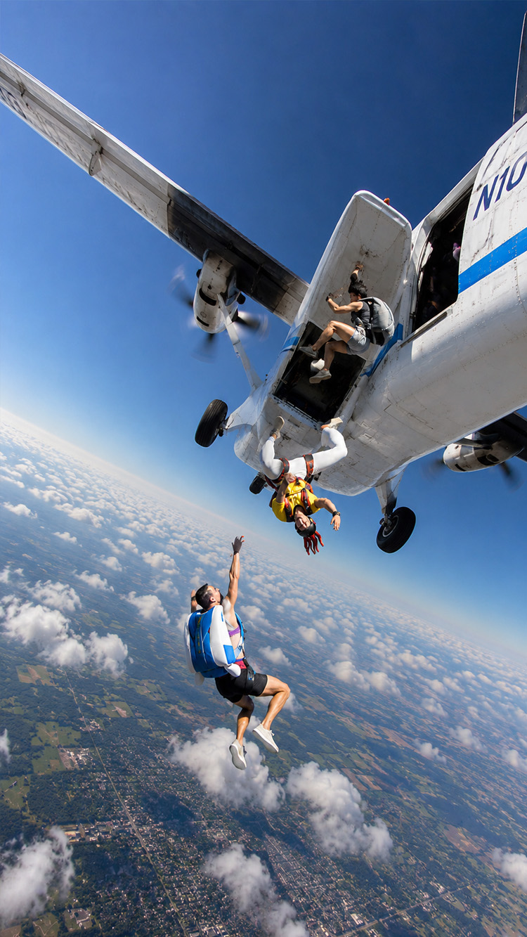 Building a massive water slide from an aircraft