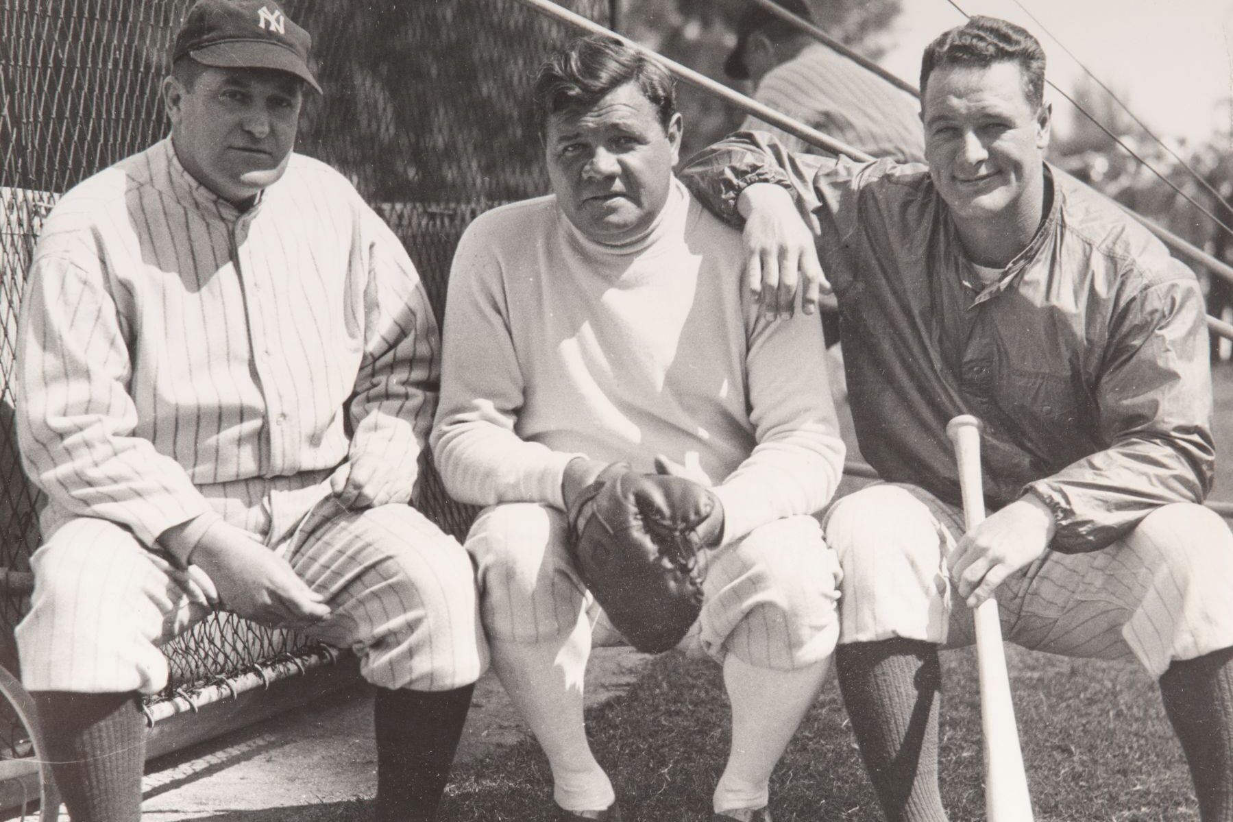 Archive photos of Babe Ruth and other baseball icons from the past