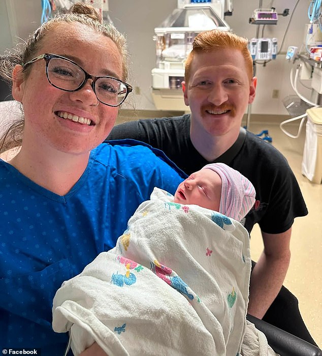 Gary 'David' Glenn and Lauren Siwinski's holiday took an unexpected turn when they discovered they were having a baby hours before they were due to set sail on a cruise