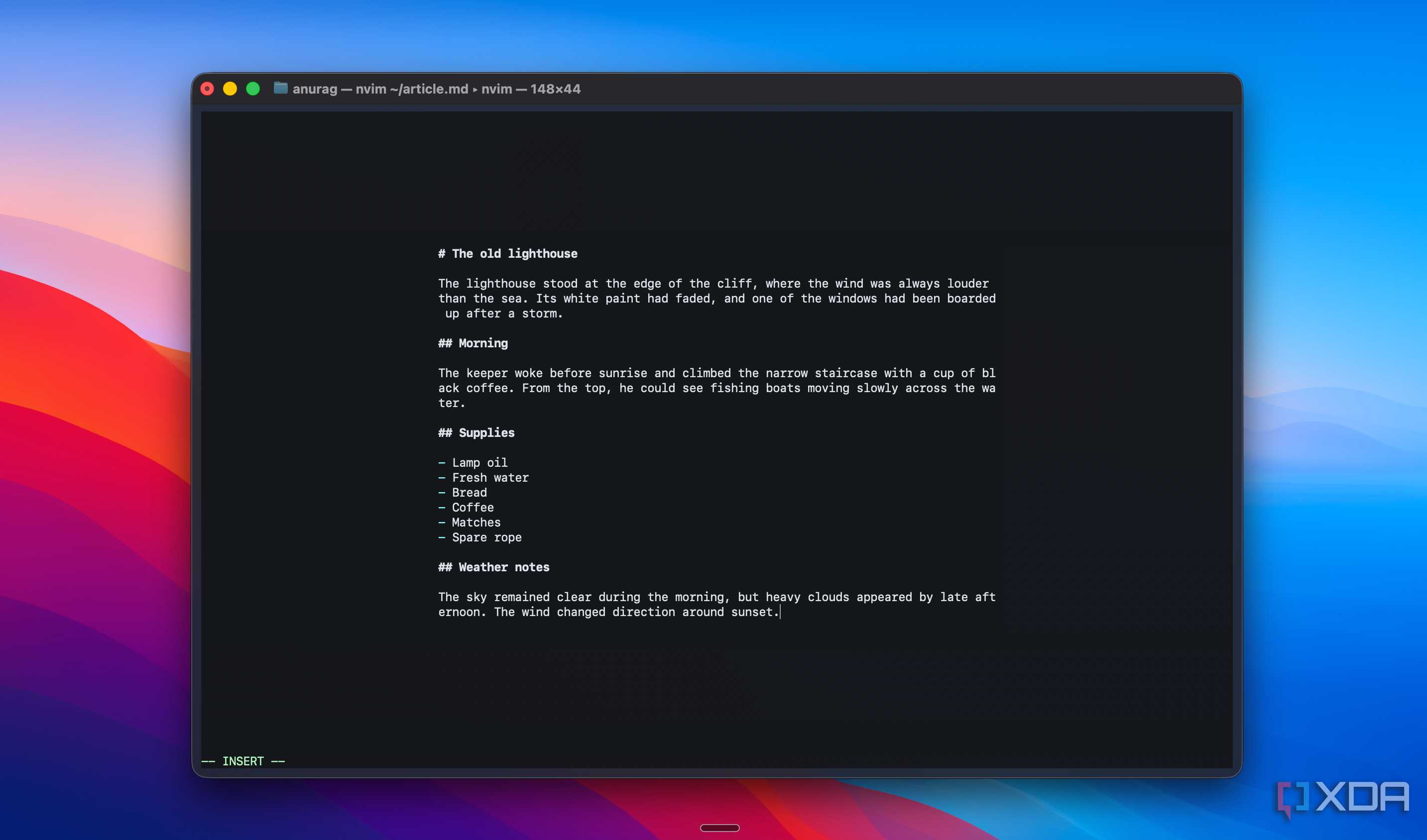 Nodes in NeoVim