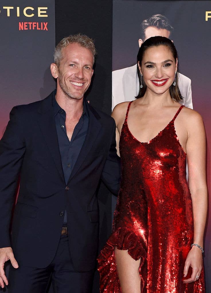 Yaron Varsano and Gal Gadot attend the World Premiere of Netflix's