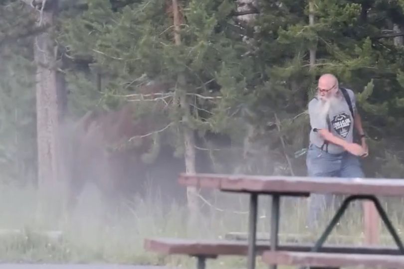 Witnesses reported that the grandfather and grandson had initially maintained what they considered a safe distance