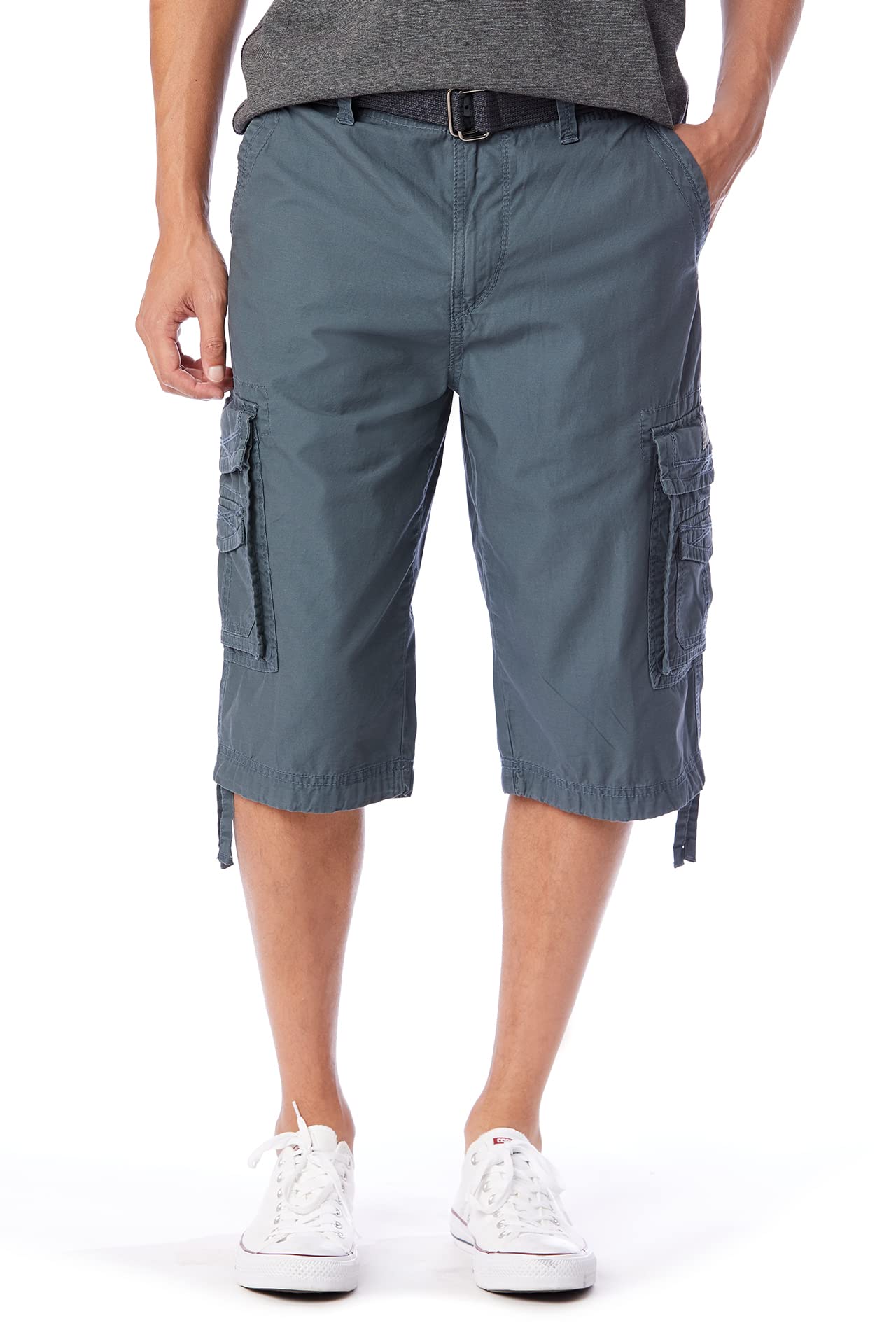 Unionbay Men's Cordova Belted Messenger Cargo Short