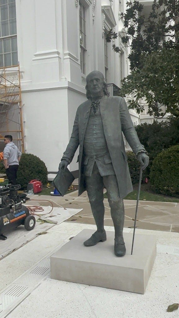 New White House Rose Garden statue created by Trump sculptor