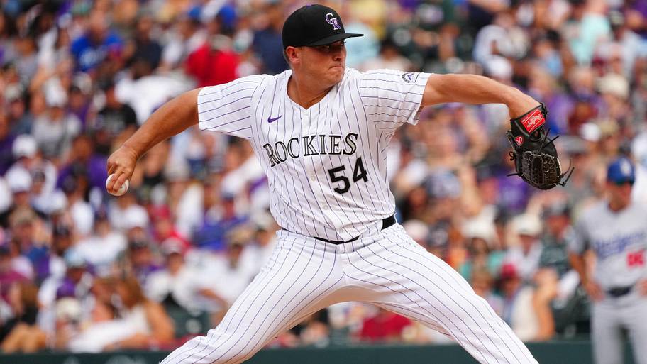 Colorado Rockies relief pitcher Seth Halvorsen
