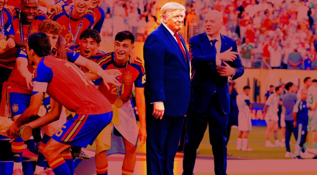 From red cards to photobombs, Donald Trump tried to make the World Cup about himself