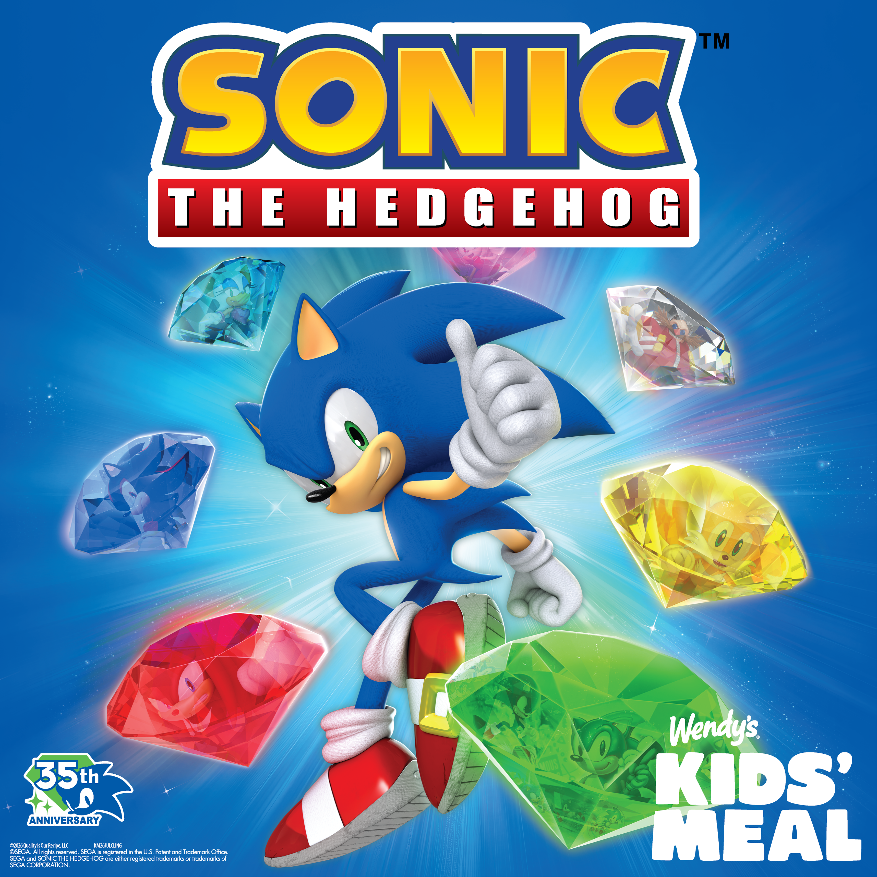 Wendy's is celebrating the 35th anniversary of Sonic the Hedgehog with a new kids' meal experience.