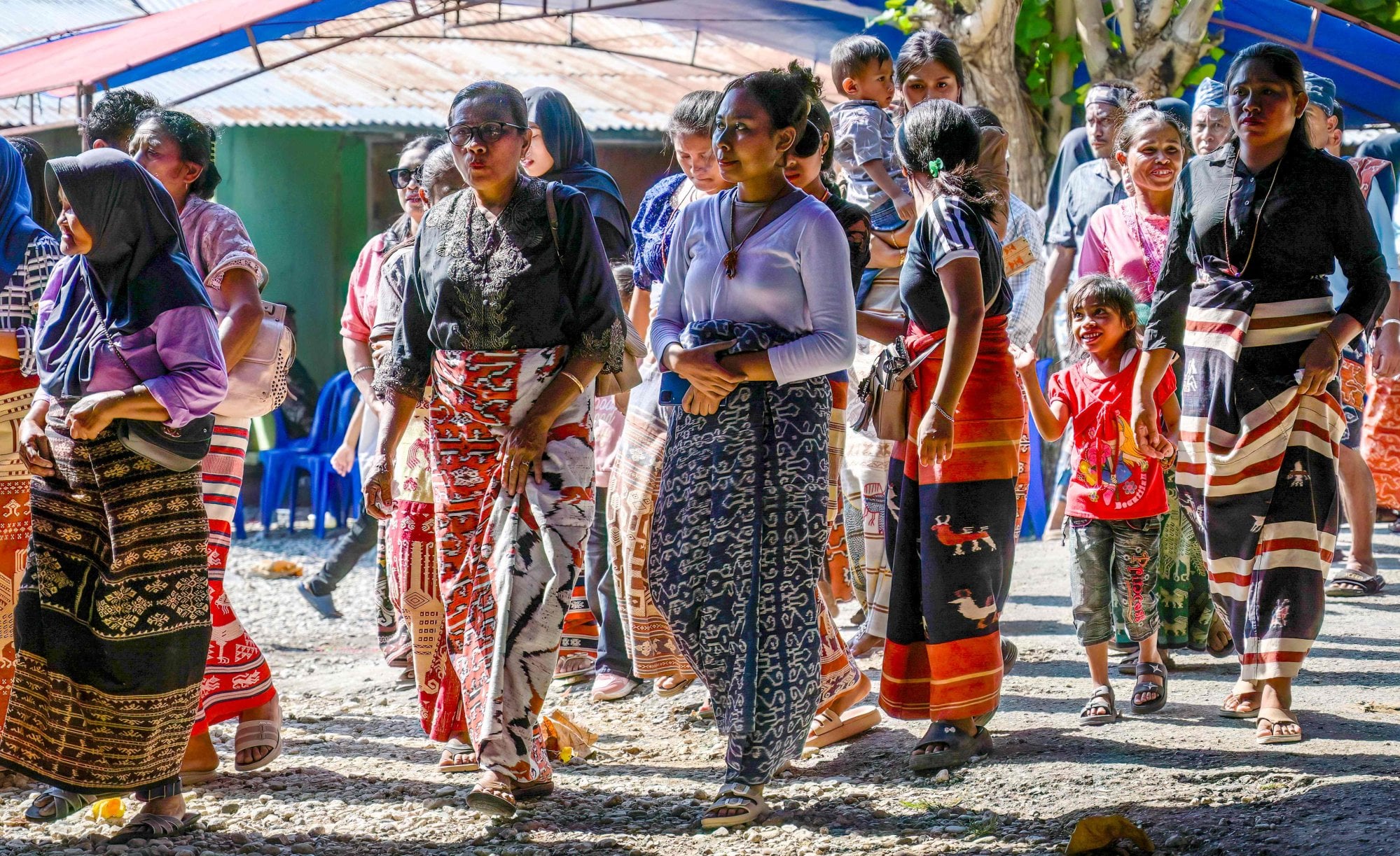 Sumbanese women wearing
