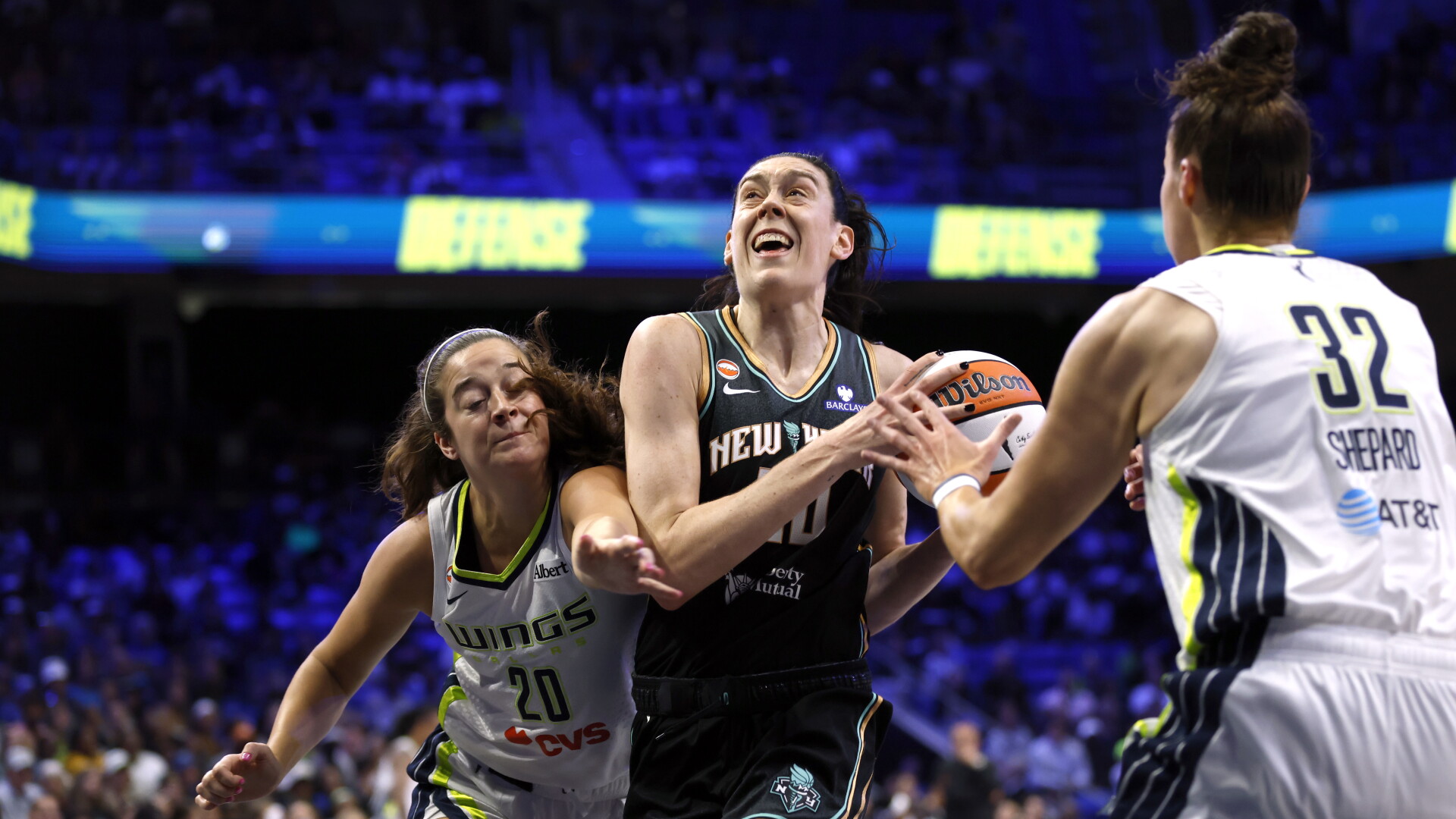 Breanna Stewart, Sabrina Ionescu lead Liberty to 99-98 OT win over short-handed Wings