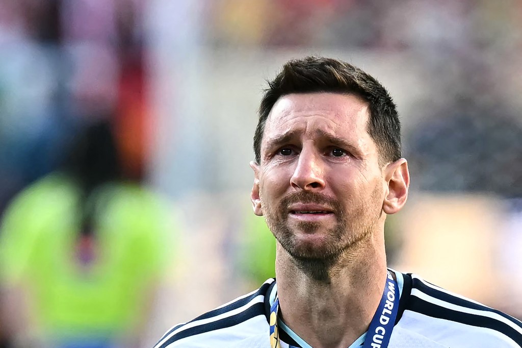 Argentina star Lionel Messi reacts after losing World Cup Final to Spain