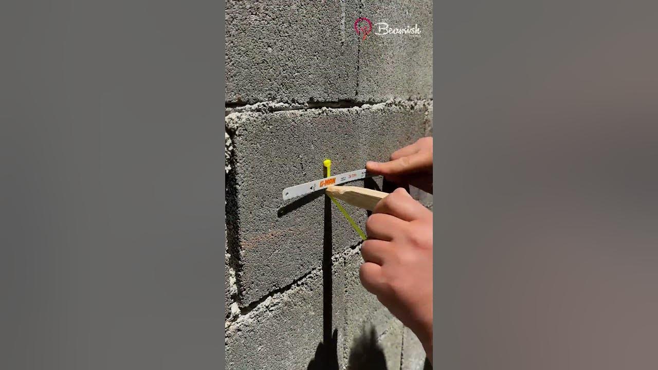 PVC pipe securing method on wall #diy #pipe #secure #wall #trick