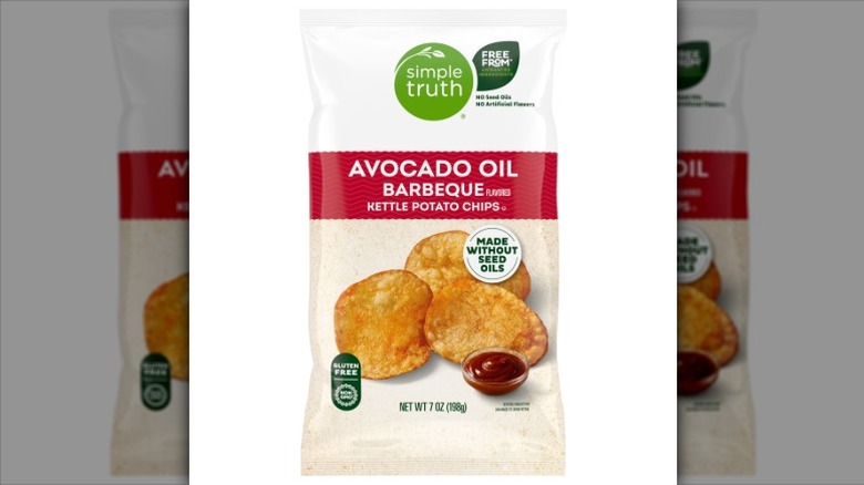 bag of Simple Truth kettle barbecue-flavored avocado oil potato chips