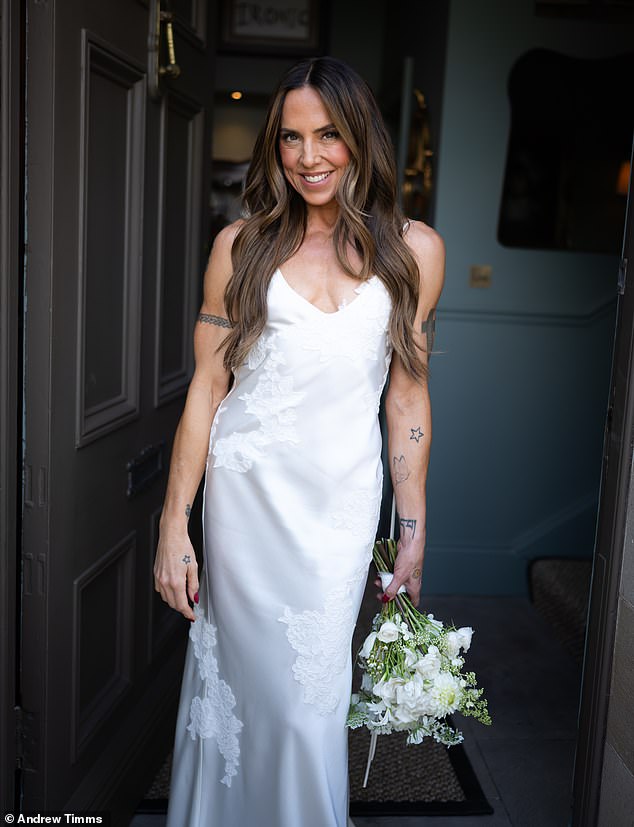 The couple first had a legal ceremony in Australia and one particularly sentimental detail was also unveiled, with Melanie incorporating a special Australian touch into her sleek ivory gown, which featured a dramatic open back and minimalist silhouette