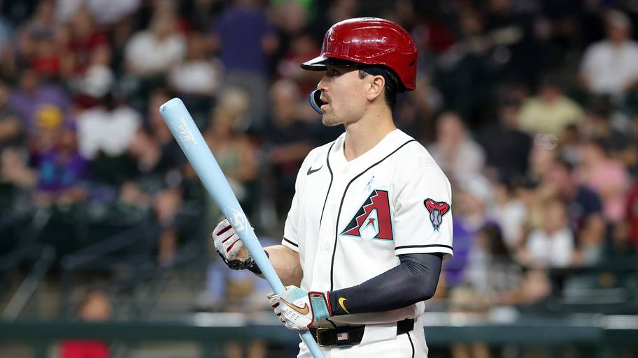 Jun 21, 2026; Phoenix, Arizona, USA; Arizona Diamondbacks outfielder Corbin Carroll against the Minnesota Twins