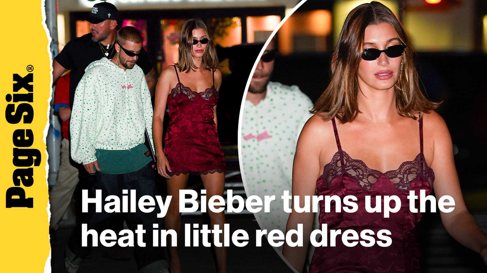 hailey bieber justin bieber red dress Turns Heads in During NYC Date Night with Following His World Cup Halftime Performance #HaileyBieber #JustinBieber #Biebers #FIFAWorldCup2026 #WorldCupFinal #WorldCup2026 #HalftimeShow #CelebrityCouple #DateNight Hailey Bieber Is Radiant in